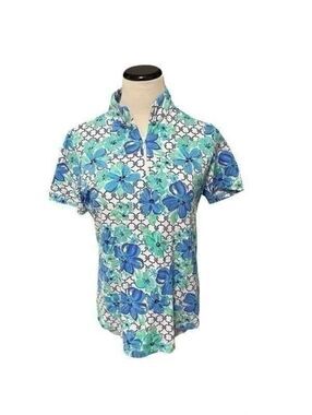 New! Ibkul Short Sleeve Active Golf Top Sz L